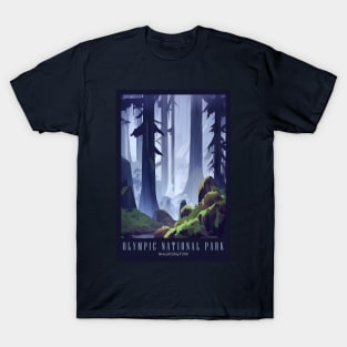 Olympic National Park Travel Poster T-Shirt